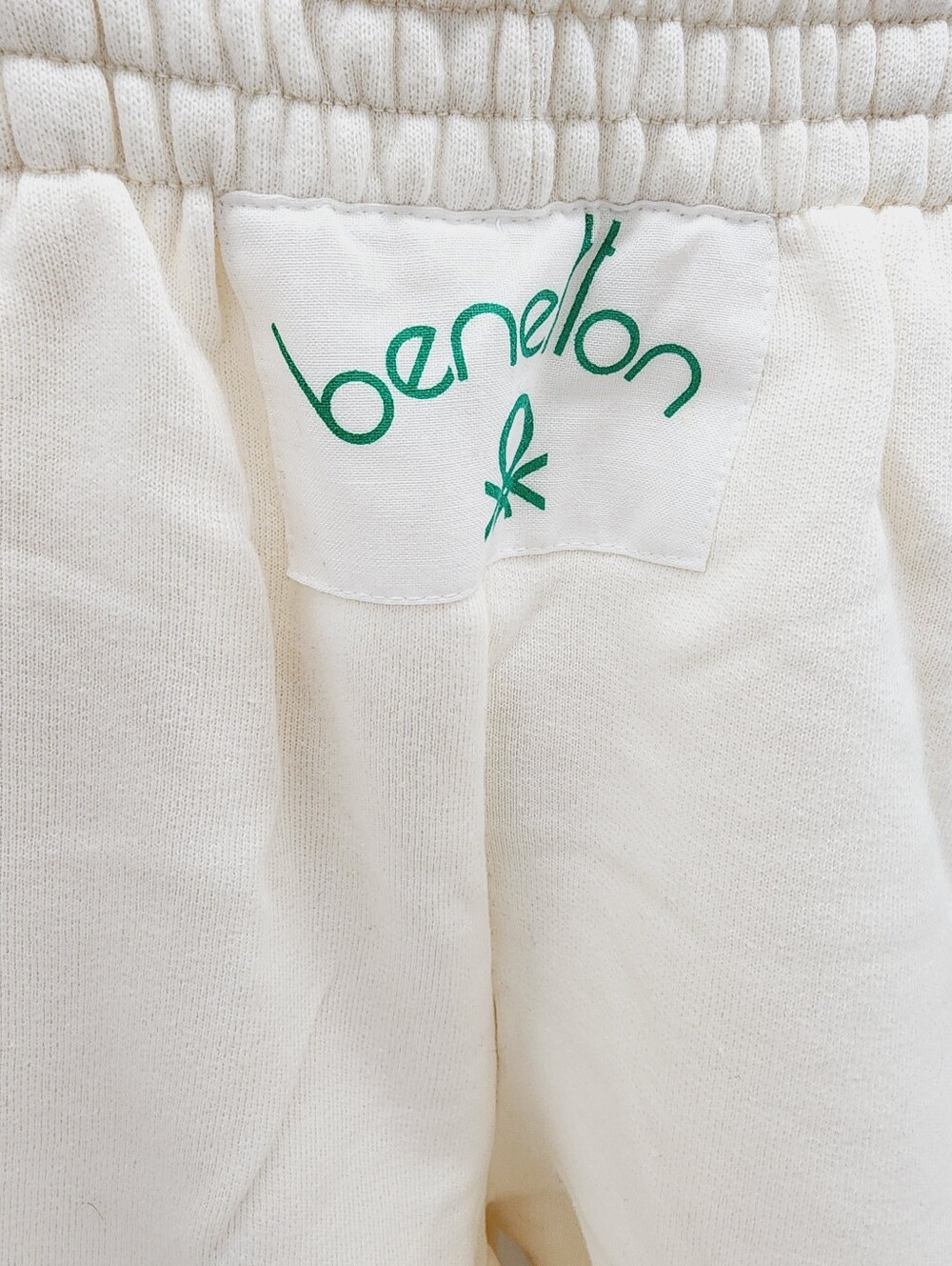 United Colors of Benetton Off White Cotton Sweatpants Italy Size XS NEW - Picture 3 of 15